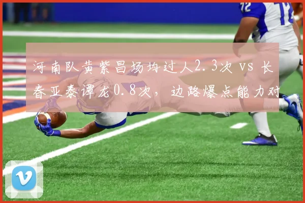 河南队黄紫昌场均过人2.3次 vs 长春亚泰谭龙0.8次，边路爆点能力对比